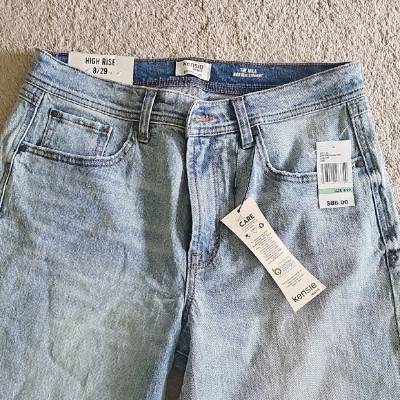 Kensie Light Wash Straight Leg Jeans - Picture 2 of 12